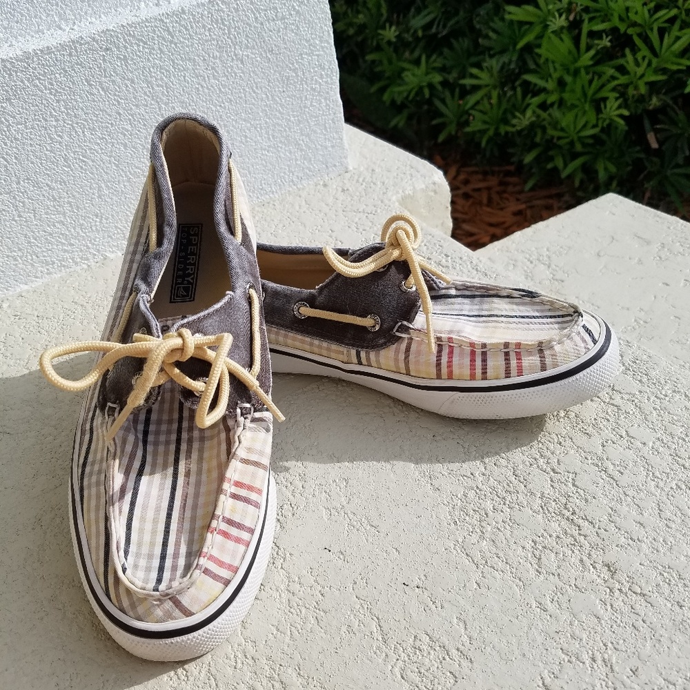 Sperry Top-Sider Plaid Boat Shoes **BTS!**